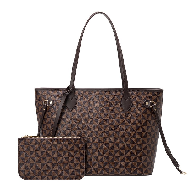 Bolso de compras sencillo con estampado para mujer, bolsa de hombro de gran capacidad, grande, de diseñador